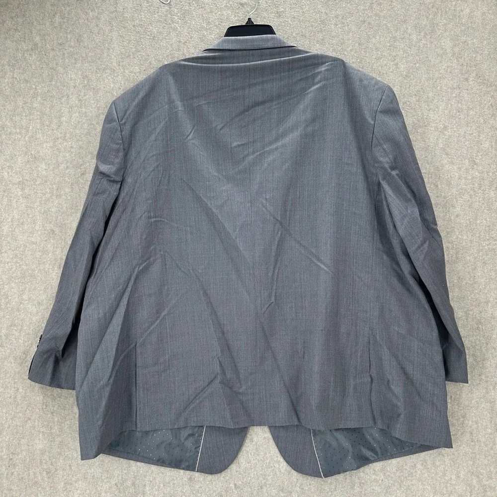 Linea Uomo Mens 60 Regular Gray 100% Wool 2‎ Button Blazer Sport Coat Jacket